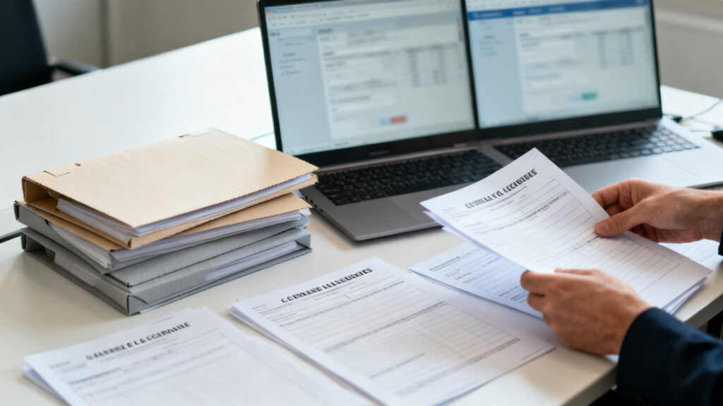 Dossier CERFA et pièces pour le registre des transporteurs