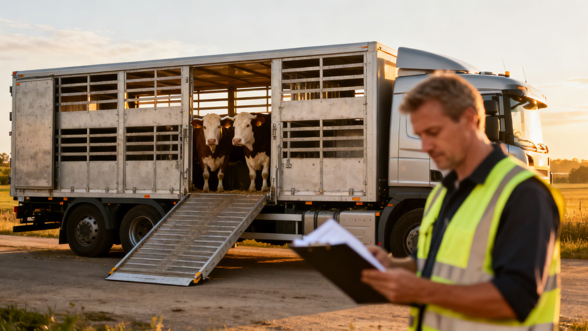 Contrôle documents pour transport d’animaux vivants en bétaillère