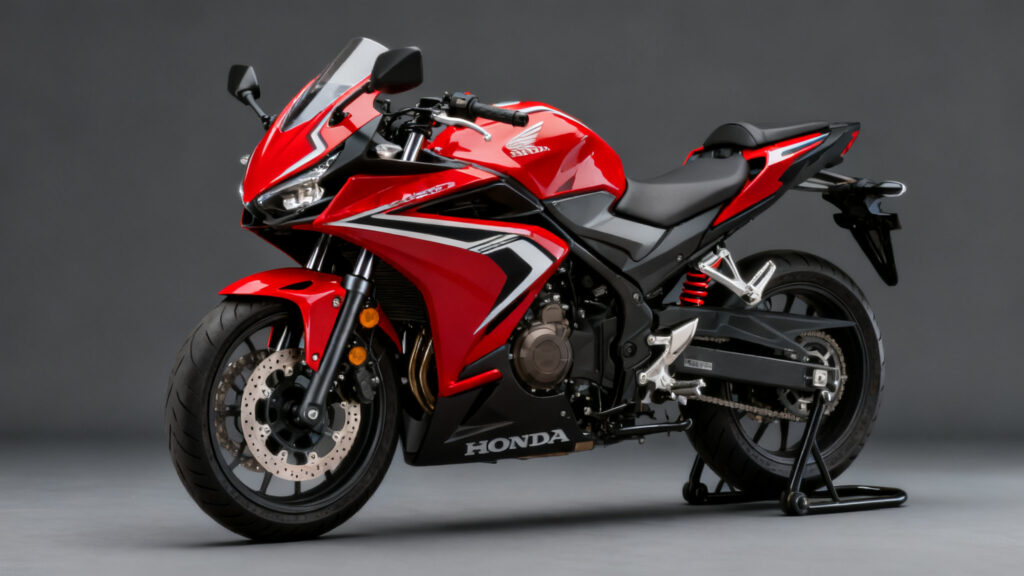 Fiche technique CBR 500 R, fourche et double disque avant