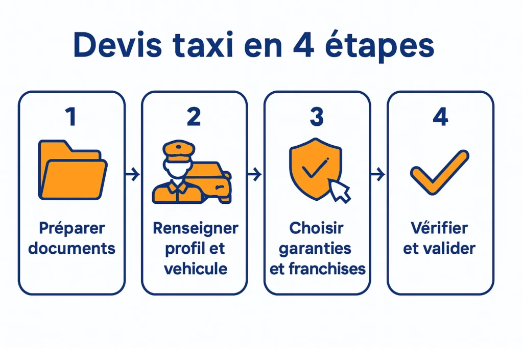 Étapes pour un devis assurance taxi en ligne fiable
