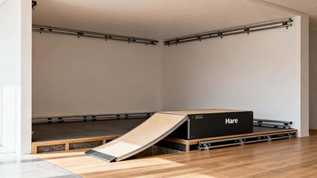 Rampe d’accès et plancher rabaissé sur ludospace TPMR