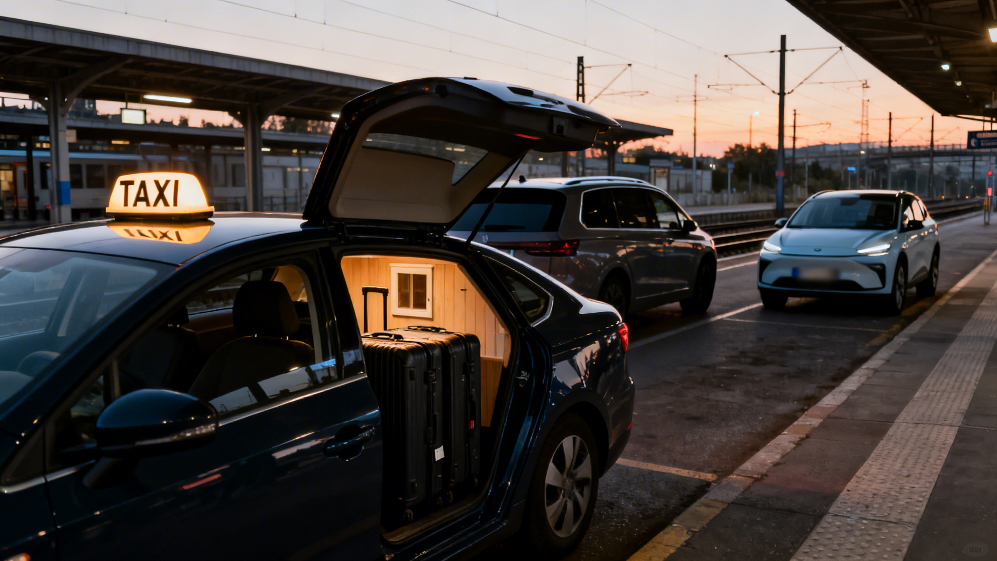 Top 5 modèle de voiture de taxi avec coffre ouvert