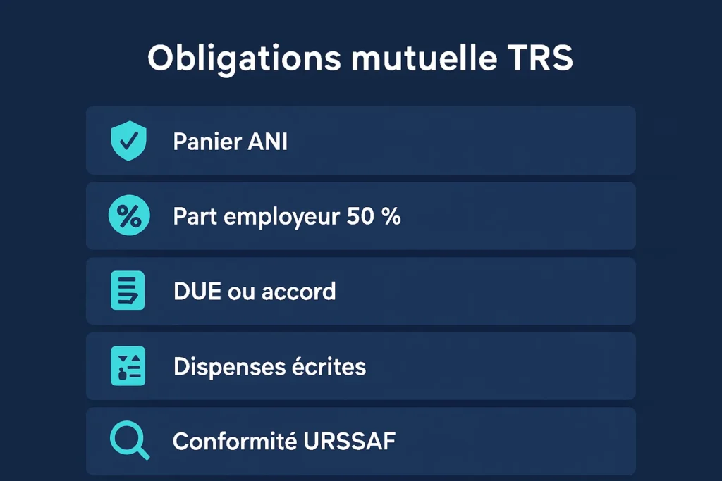 Panier ANI, 50 % employeur, DUE, dispenses, conformité URSSAF