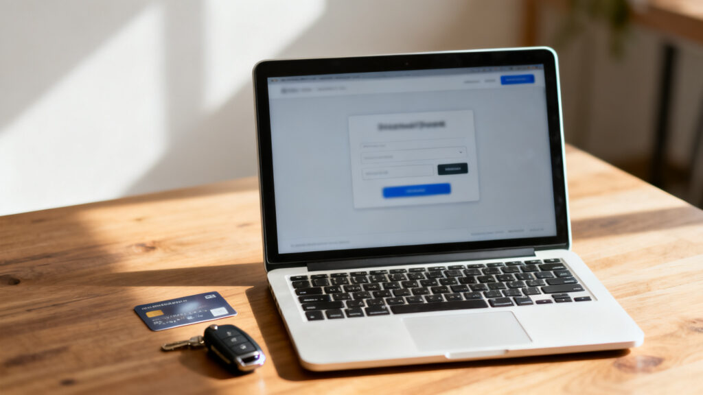 Ordinateur avec paiement en ligne du péage en flux libre