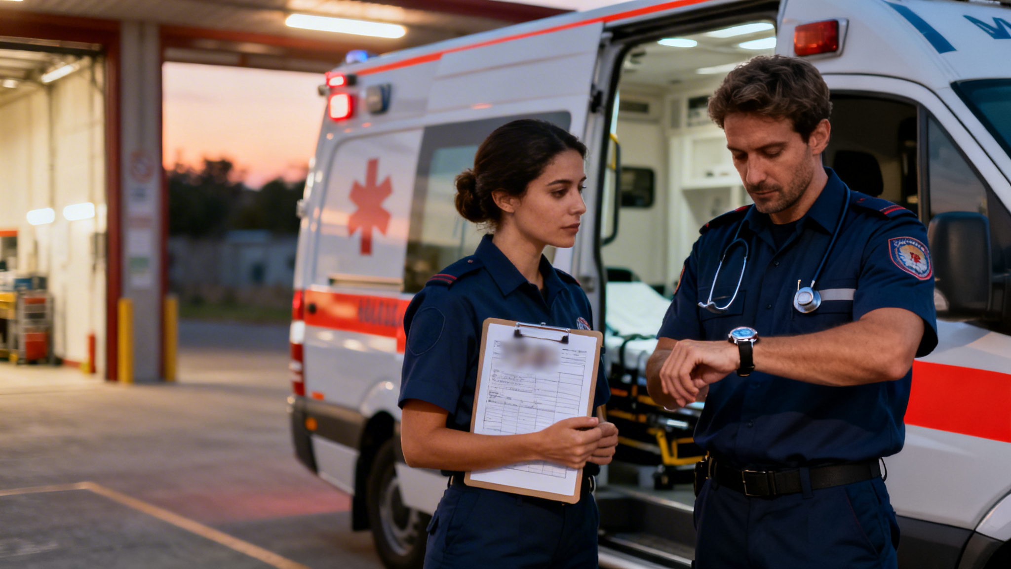 Illustration du salaire d’un auxiliaire ambulancier en service