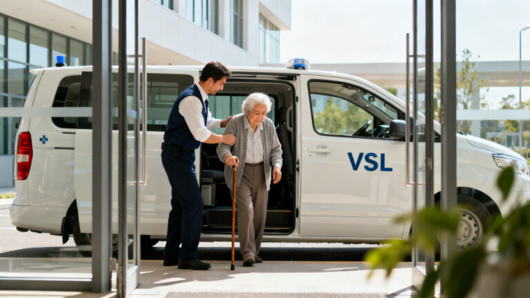 Scène illustrant comment devenir taxi ambulancier VSL
