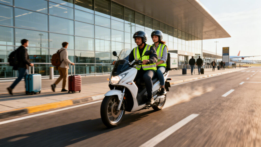Accès Orly et CDG en moto taxi, forfaits et temps