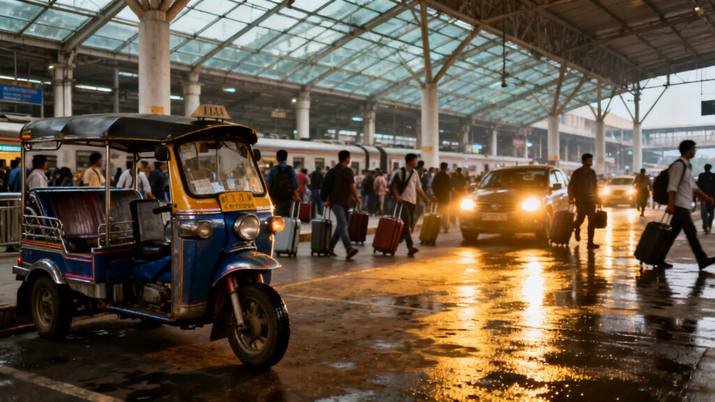 Prise en charge moto taxi aux gares, attente incluse