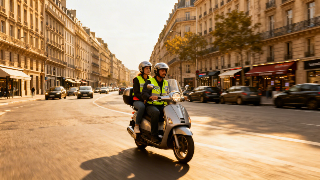 Moto taxi en centre-ville, prix intramuros et durée estimée