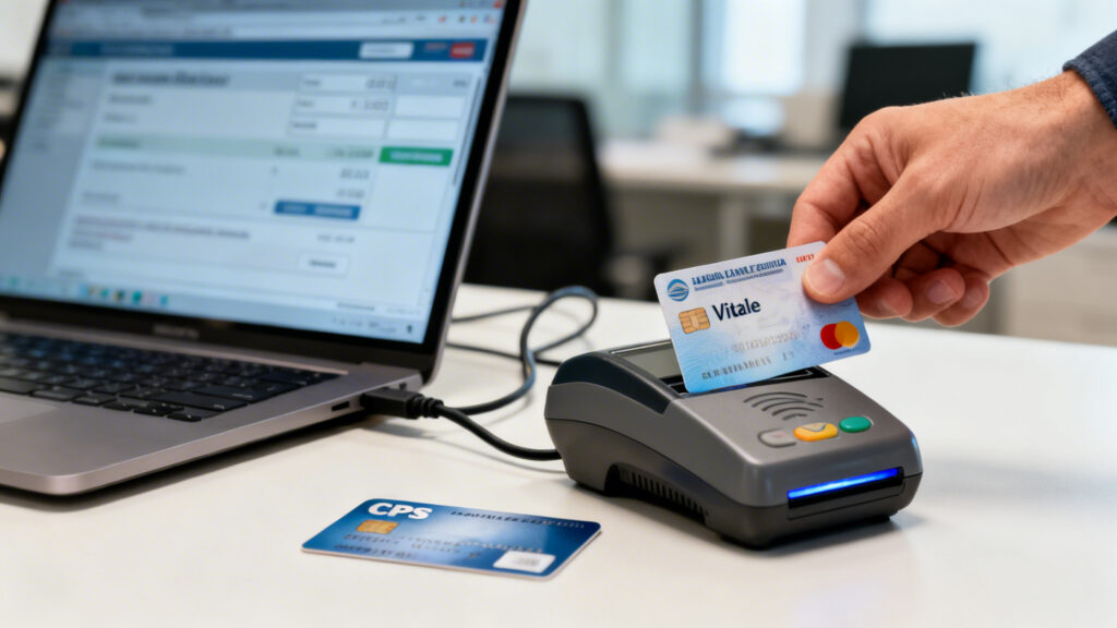 Lecteur Vitale, carte CPS et logiciel SESAM-Vitale