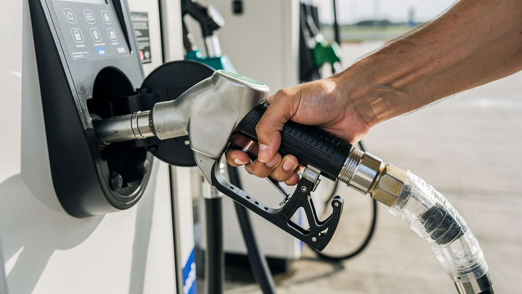 Plein sur station-service A1, prix carburant consultés en amont