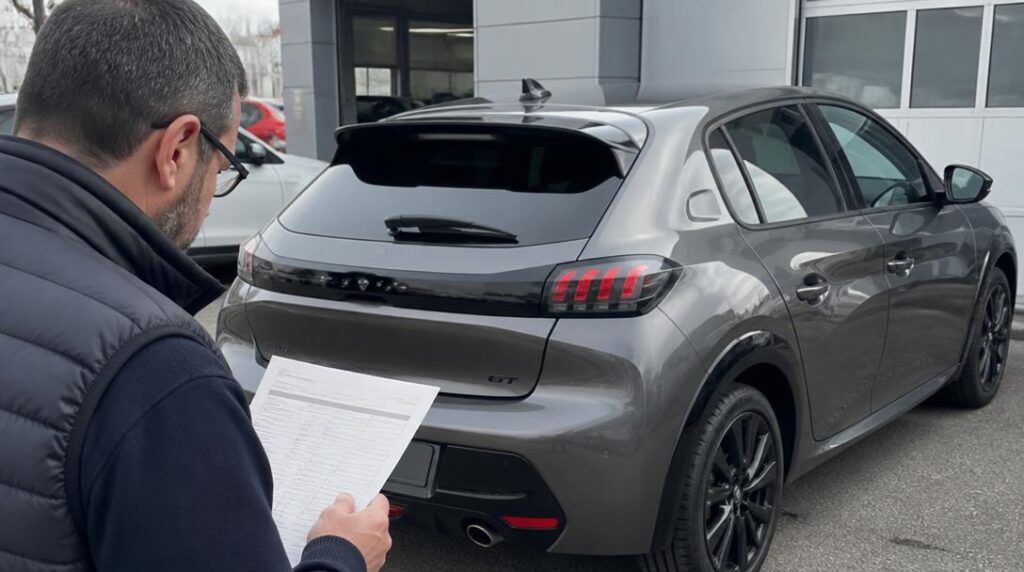 Fiche technique vérifiée devant une 208 GT
