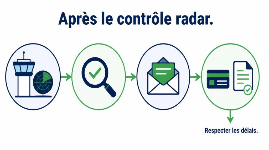 Étapes après une infraction radar constatée