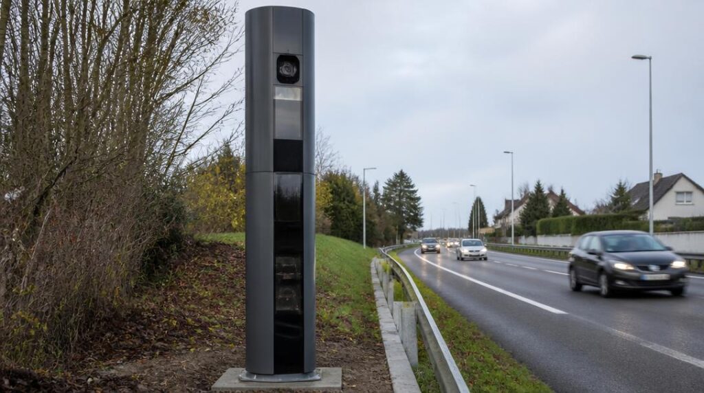 Cabine de contrôle automatisé au bord de la route