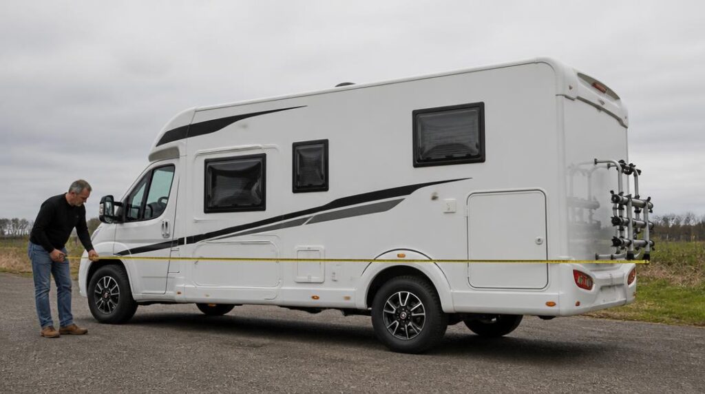 Mesure de la hauteur camping-car Eurotunnel avec porte-vélos