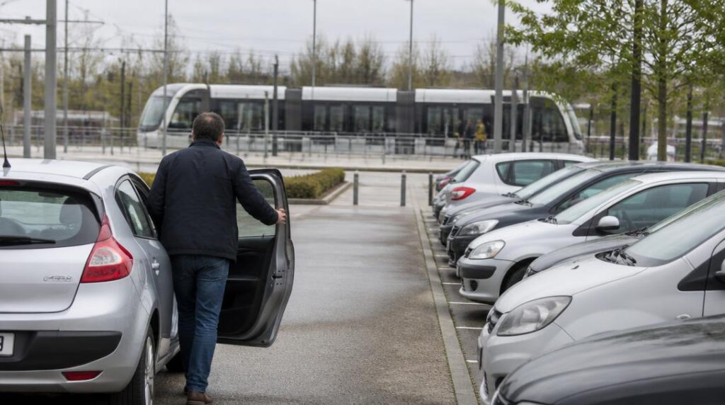 Parking relais avec tram pour visiter le centre