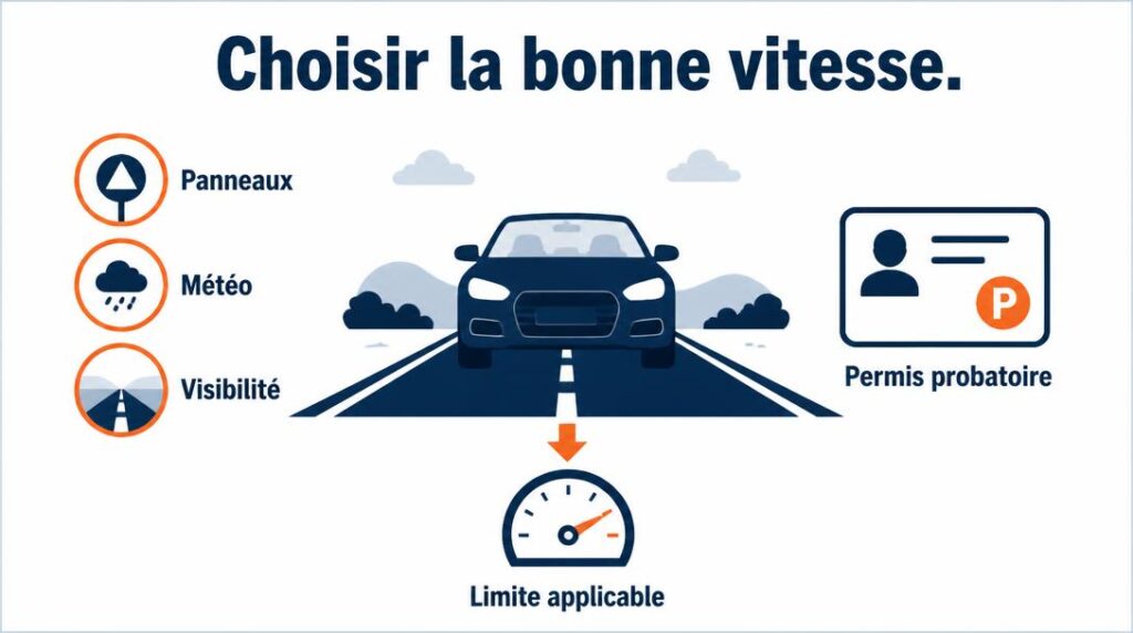 Schéma des règles de vitesse et signalisation