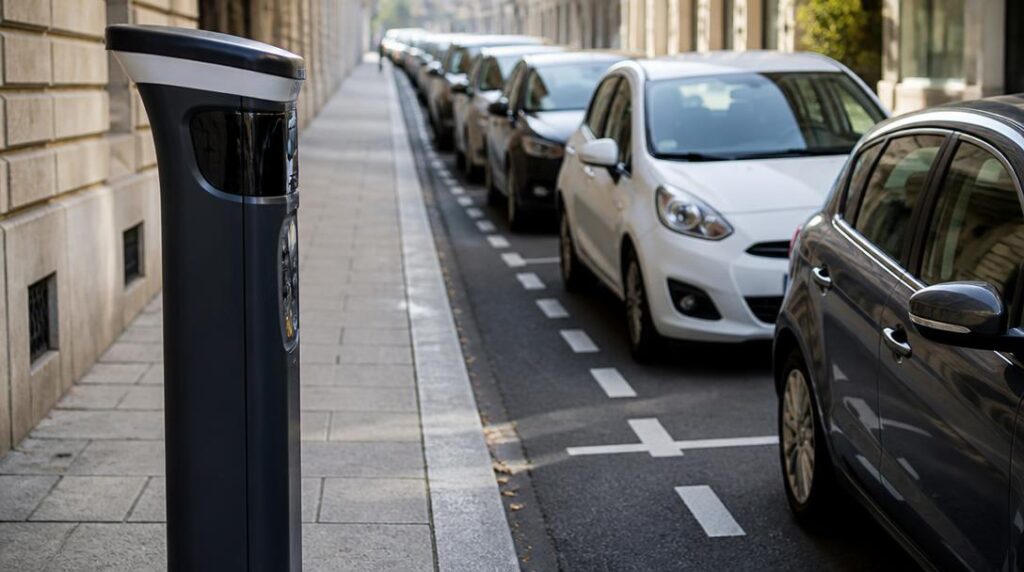 Horodateur et places de stationnement sur voirie
